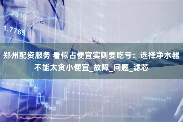 郑州配资服务 看似占便宜实则要吃亏：选择净水器不能太贪小便宜_故障_问题_滤芯