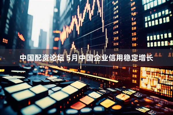 中国配资论坛 5月中国企业信用稳定增长